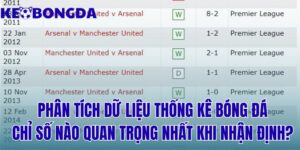 phân tích dữ liệu thống kê bóng đá: chỉ số nào quan trọng nhất khi nhận định?